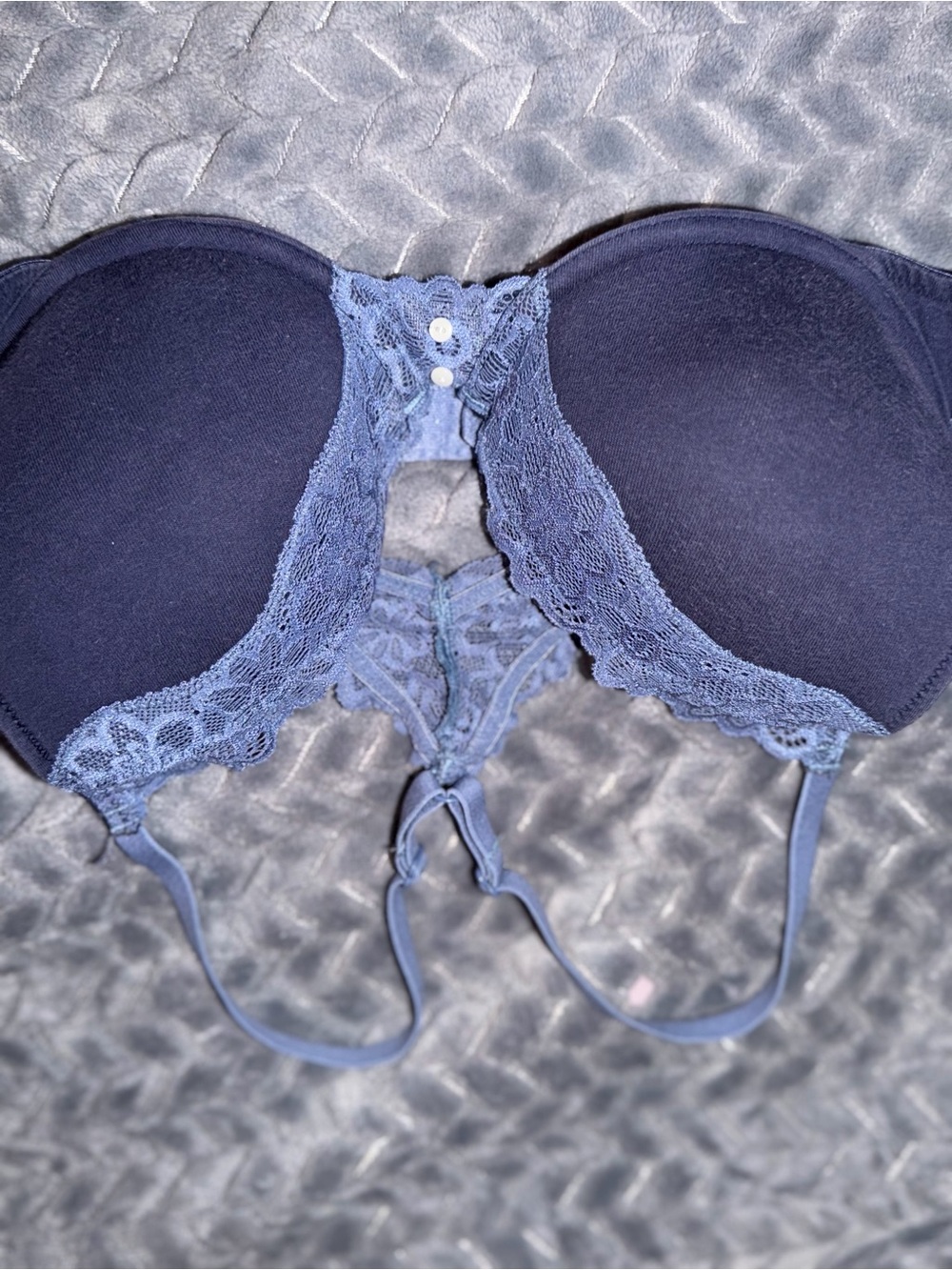 aerie Navy Lace T-Shirt Bra